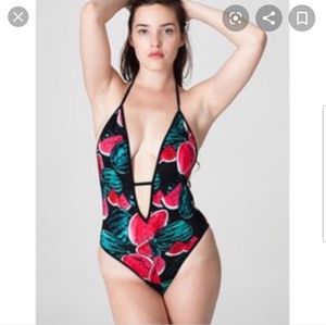 American Apparel Watermelon one-piece swimsuit.